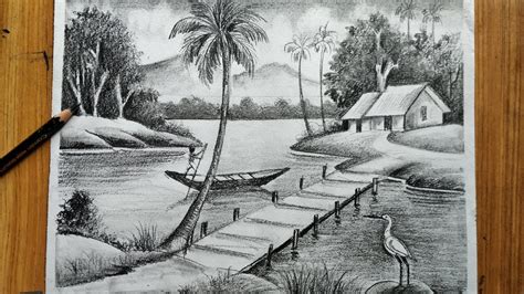 hard scenery drawing.
